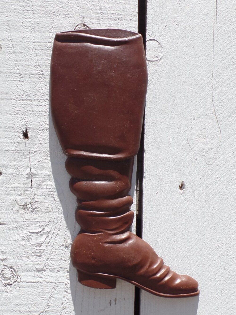 VINTAGE '70's MIDWEST TS-6 24 CAST METAL TAN COWBOY BOOT WALL HANGING WESTERN